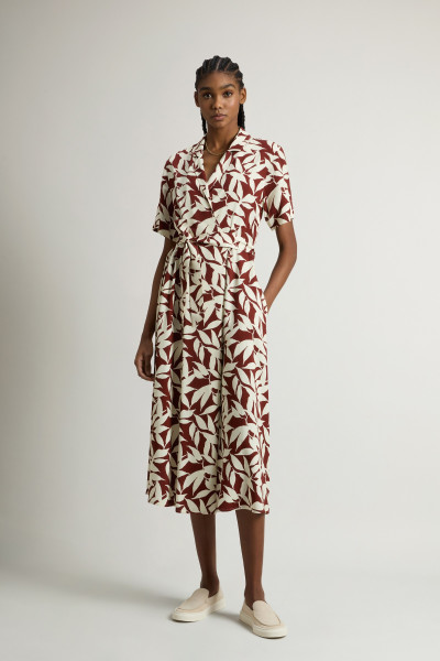 ŠATY WOOLRICH PRINTED FLUID DRESS - Fotografie č. 1