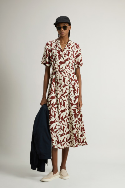 ŠATY WOOLRICH PRINTED FLUID DRESS - Fotografie č. 2
