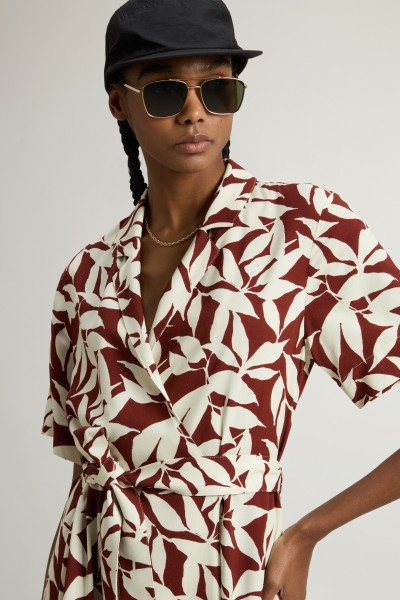 ŠATY WOOLRICH PRINTED FLUID DRESS - Fotografie č. 4