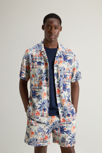 ING WOOLRICH PRINTED RAYON CAMP SHIRT - Kép 1