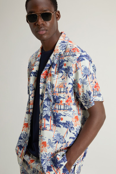 ING WOOLRICH PRINTED RAYON CAMP SHIRT - Kép 4