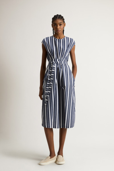 ŠATY WOOLRICH STRIPED COTTON BELTED DRESS - Fotografie č. 1