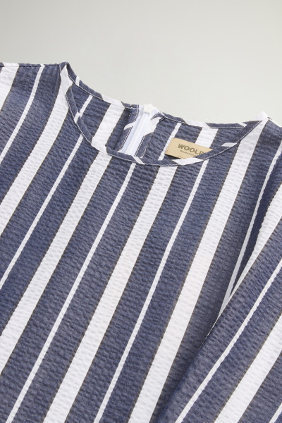 ŠATY WOOLRICH STRIPED COTTON BELTED DRESS - Fotografie č. 6