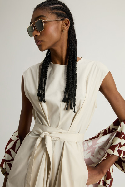 RUHA WOOLRICH POPLIN BELTED DRESS - Kép 4