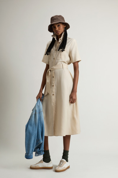 ŠATY WOOLRICH LONG FLUID DRESS - Fotografia č. 2