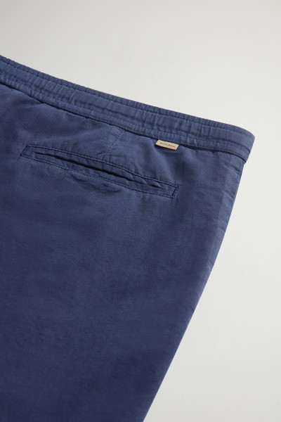 KALHOTY WOOLRICH LINEN BLEND PANTS - Fotografie č. 7
