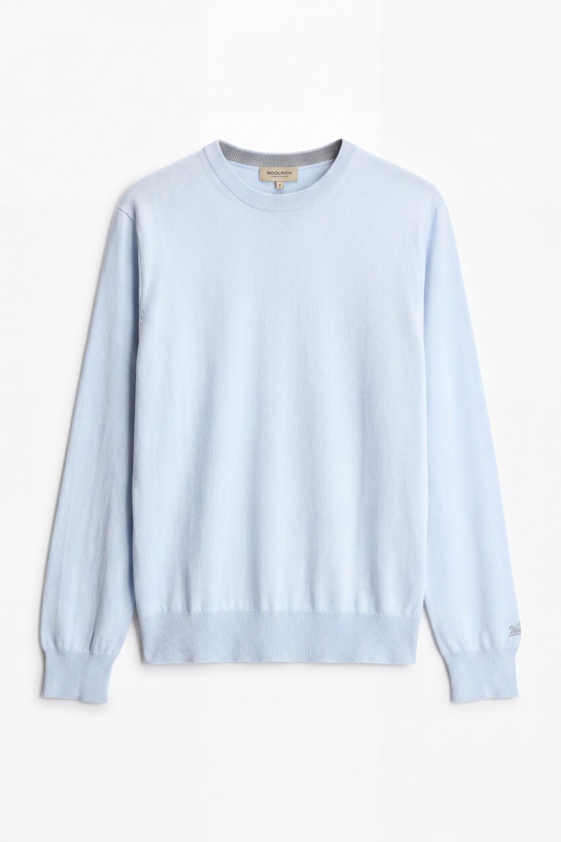 Pulóver Woolrich Logo Cotton Crewneck Flask