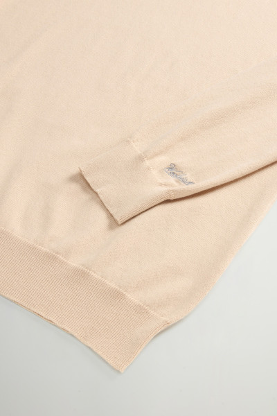 SVETR WOOLRICH LOGO COTTON CREWNECK - Fotografie č. 7