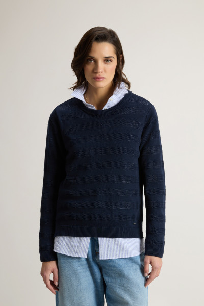 PULÓVER WOOLRICH BOXY CREWNECK - Kép 1