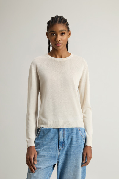 PULÓVER WOOLRICH SHEER CREW KNIT - Kép 1