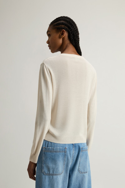 PULÓVER WOOLRICH SHEER CREW KNIT - Kép 3