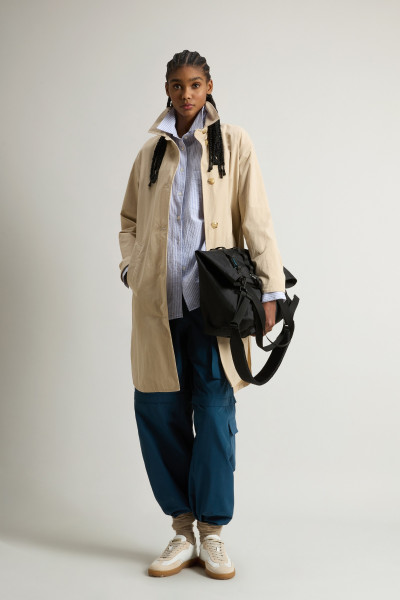 KABÁT WOOLRICH COTTON BLEND COAT - Kép 2