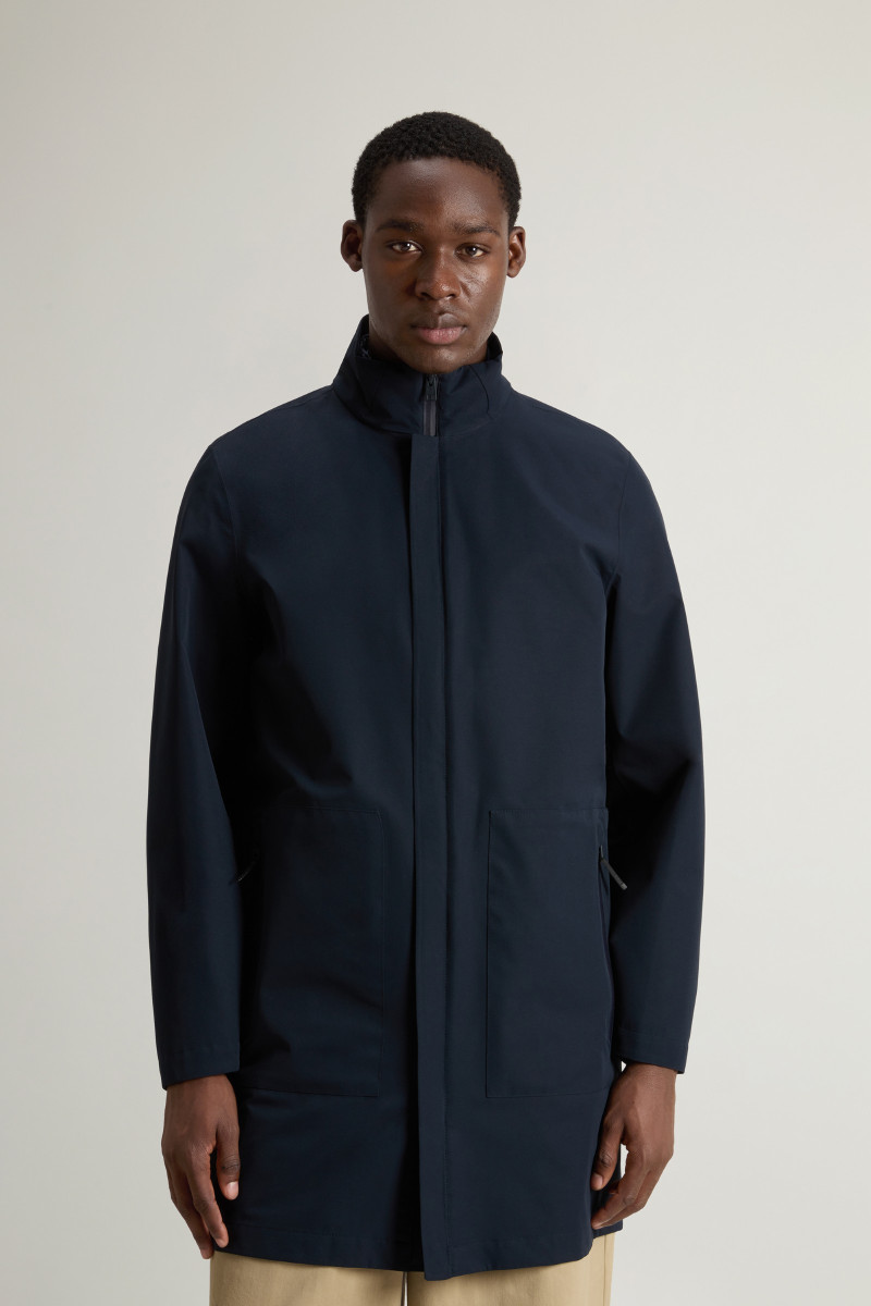 Kabát Woolrich Two Layers 2In1 Carcoat Melton Blue