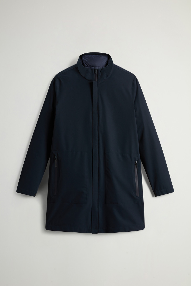 Kabát Woolrich Two Layers 2In1 Carcoat Melton Blue