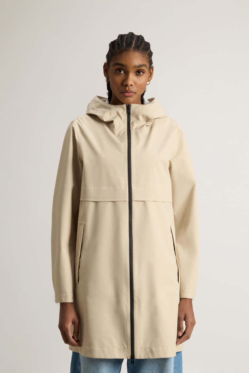 Kabát Woolrich Light Stretch Parka White Pepper
