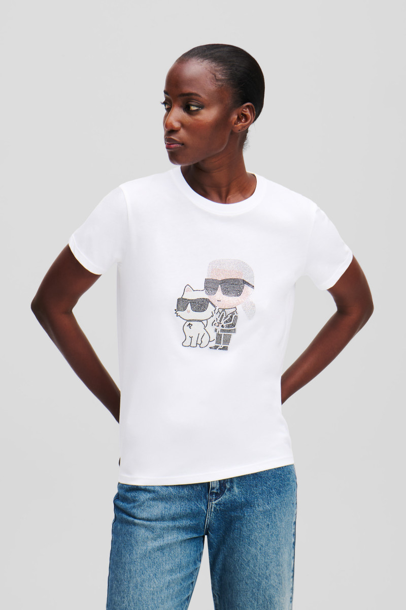 Póló Karl Lagerfeld Ikon Rs Duo T-Shirt White