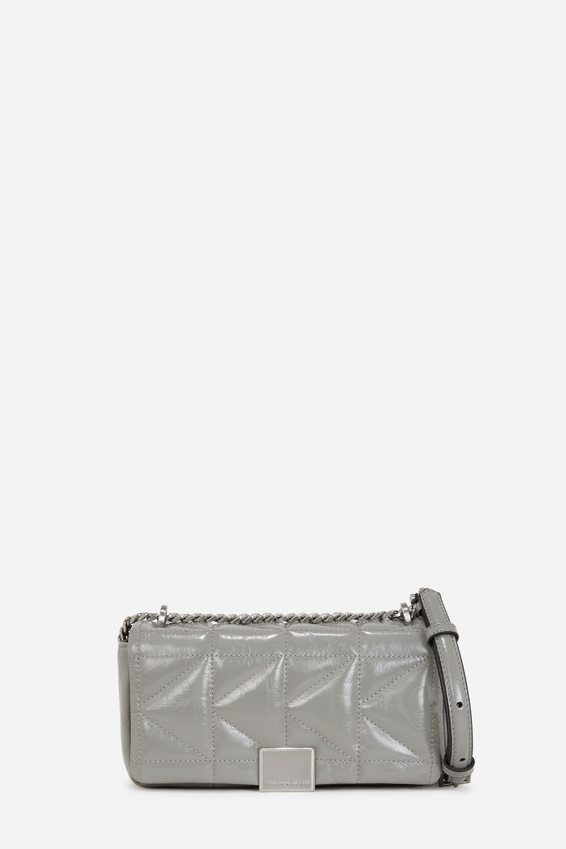 Levně Kabelka karl lagerfeld k/kuilt sp sm wrinkle cb cloud grey