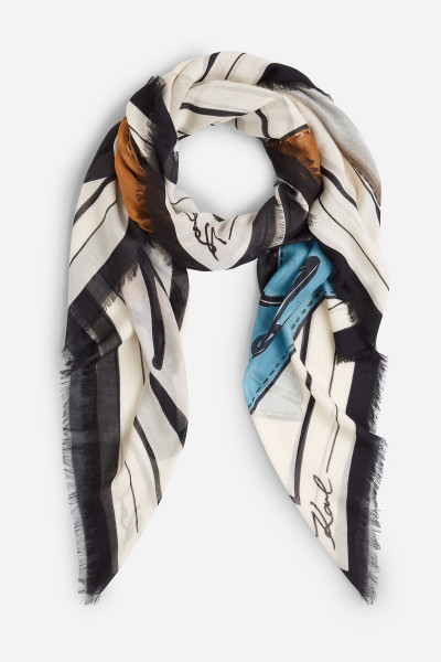 ŠÁTEK KARL LAGERFELD K/SIGNATURE BAGS SCARF - Fotografie č. 1