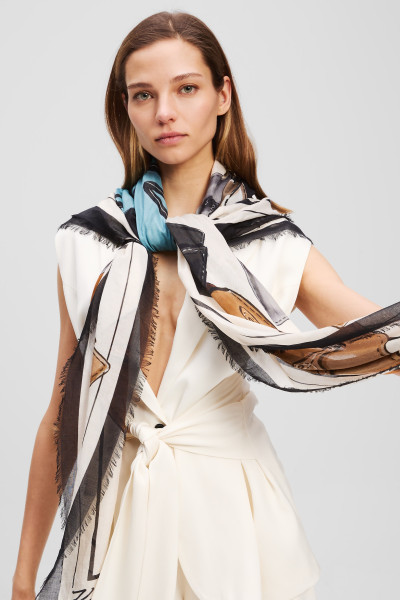 ŠÁTEK KARL LAGERFELD K/SIGNATURE BAGS SCARF - Fotografie č. 3