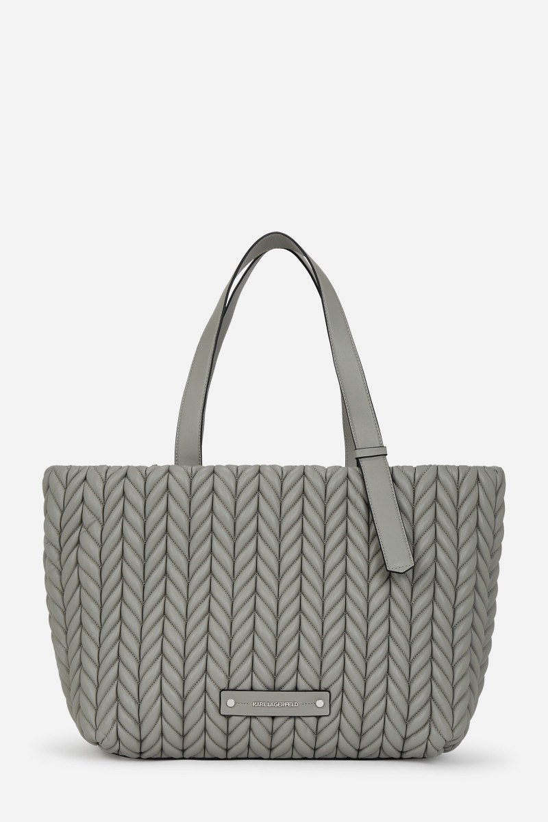 Levně Kabelka karl lagerfeld k/weave lg tote cloud grey