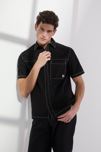 ING KARL LAGERFELD SSLV CONTRAST STITCH SHIRT - Kép 1