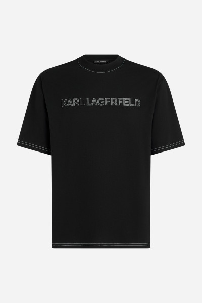 TRIČKO KARL LAGERFELD T-SHIRT W/ CONTRAST STITCHING - Fotografia č. 5