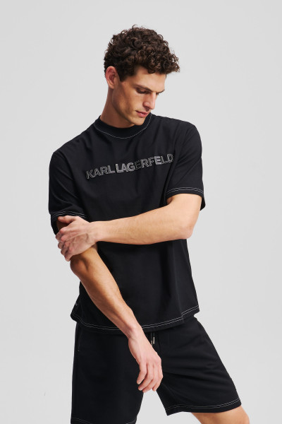 TRIČKO KARL LAGERFELD T-SHIRT W/ CONTRAST STITCHING - Fotografia č. 1