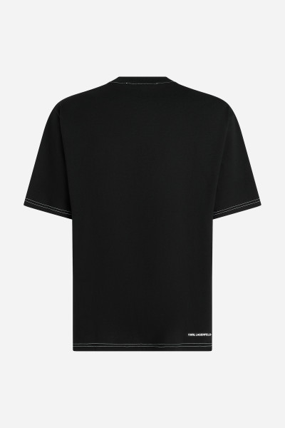 TRIČKO KARL LAGERFELD T-SHIRT W/ CONTRAST STITCHING - Fotografia č. 6