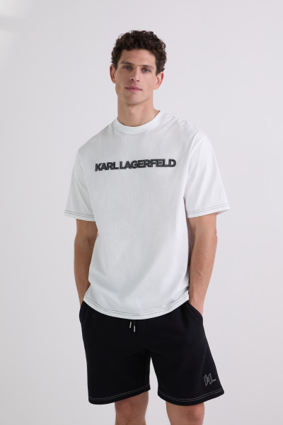 TRIČKO KARL LAGERFELD T-SHIRT W/ CONTRAST STITCHING - Fotografia č. 1