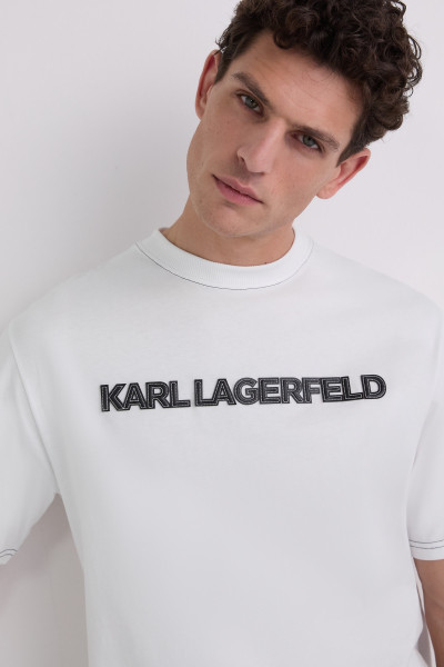 TRIČKO KARL LAGERFELD T-SHIRT W/ CONTRAST STITCHING - Fotografia č. 3