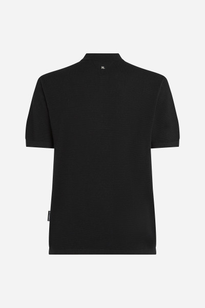 PULÓVER KARL LAGERFELD KL SSLV ZIP UP POLO - Kép 6