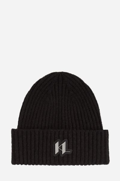 SAPKA KARL LAGERFELD K/MONOGRAM KNIT BEANIE - Kép 1
