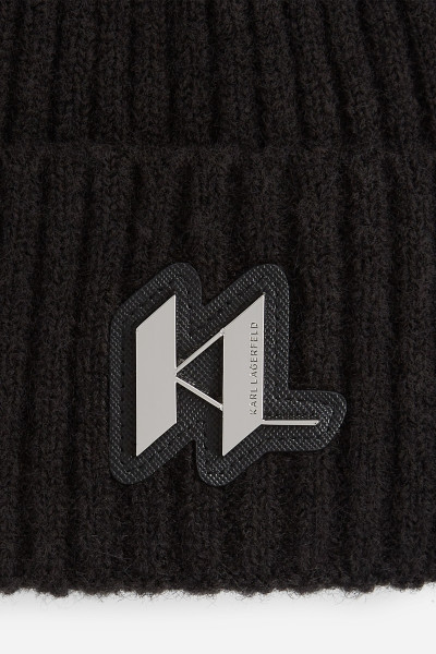 SAPKA KARL LAGERFELD K/MONOGRAM KNIT BEANIE - Kép 3