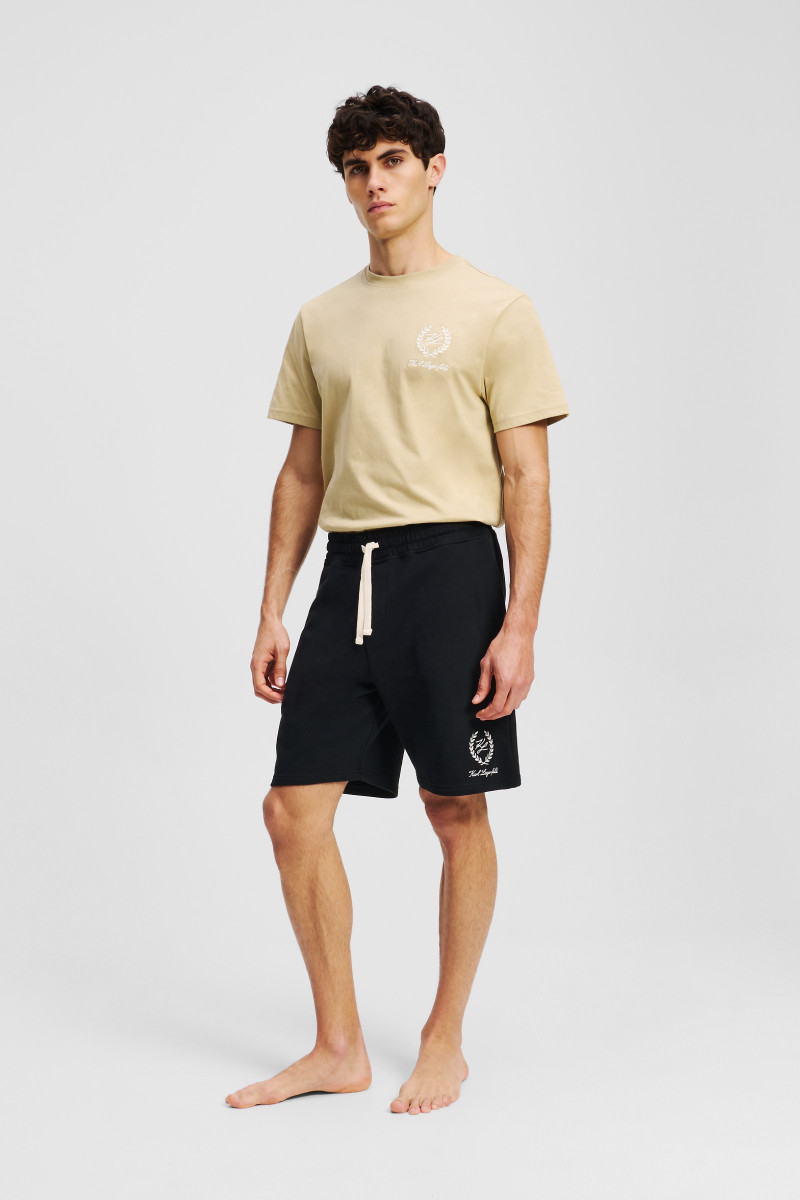Tréningruha Rövidnadrág Karl Lagerfeld Hotel Karl Crest Sweatshorts Black