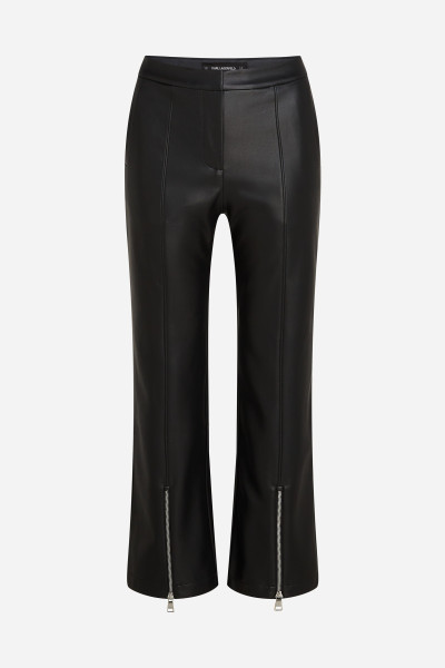 KALHOTY KARL LAGERFELD FAUX LEATHER ZIP PANTS - Fotografie č. 5