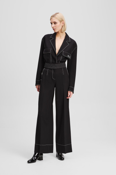 NADRÁG KARL LAGERFELD CONTRAST STITCH PANTS - Kép 1