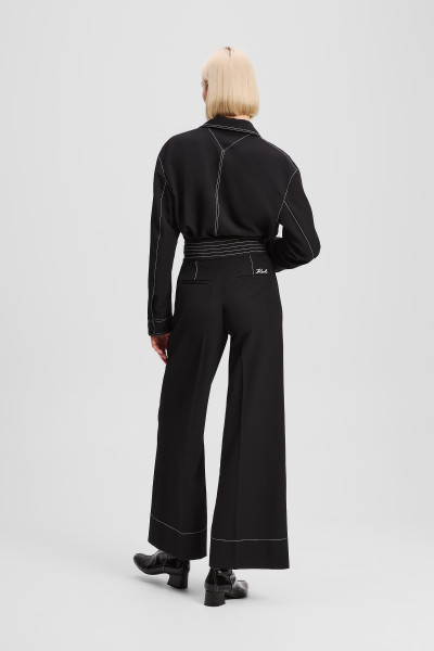 NADRÁG KARL LAGERFELD CONTRAST STITCH PANTS - Kép 2
