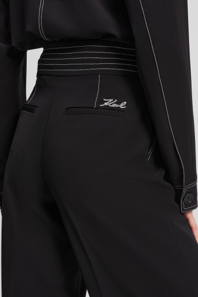 NADRÁG KARL LAGERFELD CONTRAST STITCH PANTS - Kép 3
