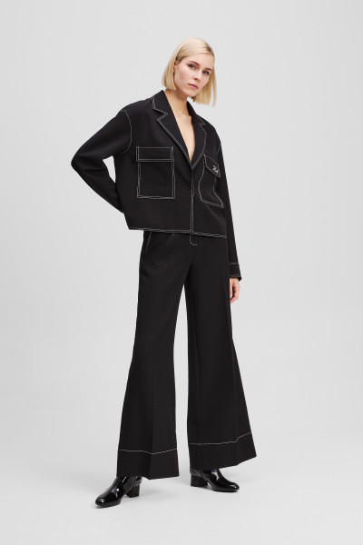 NADRÁG KARL LAGERFELD CONTRAST STITCH PANTS - Kép 4