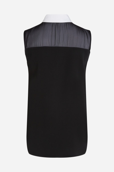 HALENKA KARL LAGERFELD POPLIN COLLAR SLVLS BLOUSE - Fotografie č. 6