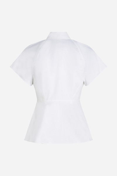 KOŠILE KARL LAGERFELD FRONT RUFFLE SSLV POPLIN SHIRT - Fotografie č. 6