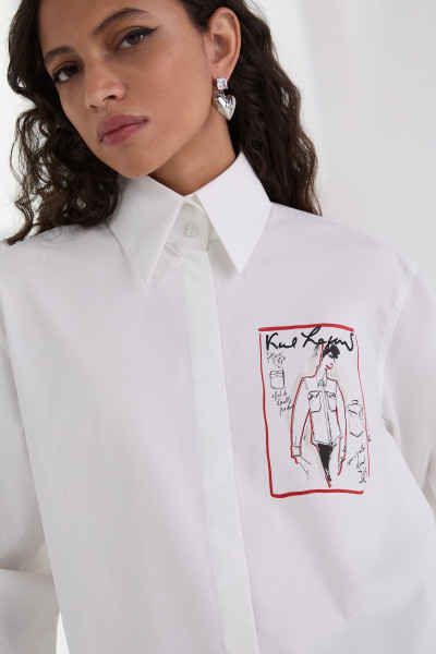 KOŠILE KARL LAGERFELD KARL SERIES POPLIN SHIRT - Fotografie č. 3