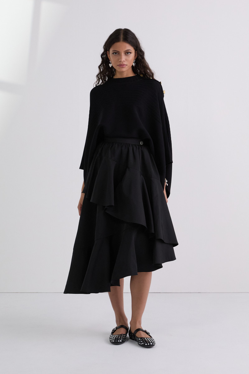 Sukňa Karl Lagerfeld Voluminous Ruffle Skirt Black