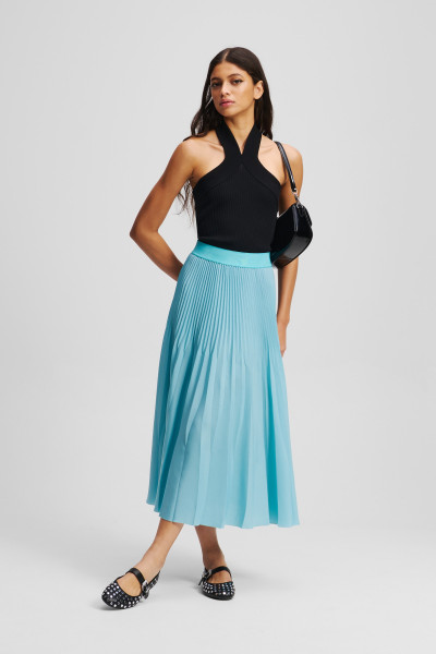 SUKNĚ KARL LAGERFELD COMMERCIAL PLEATED SKIRT - Fotografie č. 2