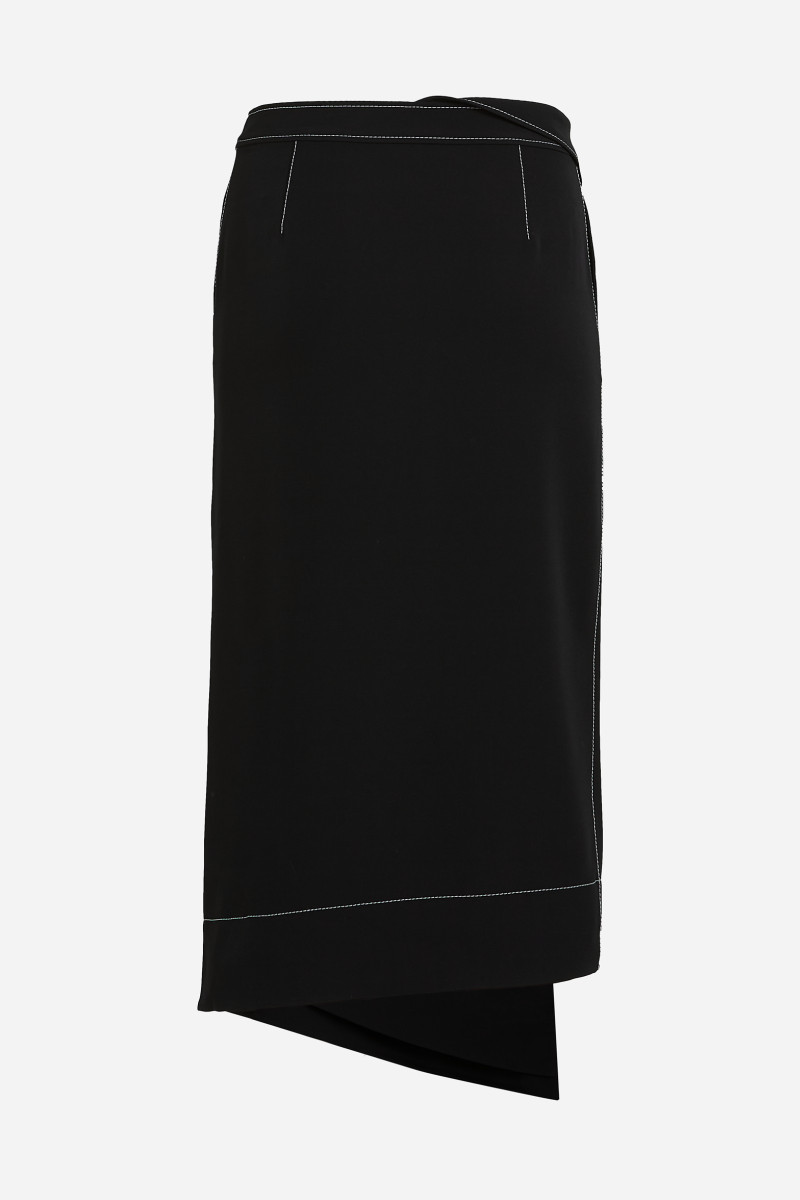 Sukňa Karl Lagerfeld Contrast Stitch Skirt Black