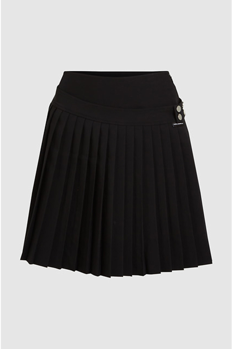 Sukňa Karl Lagerfeld Layered Pleated Skirt Black