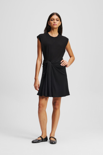 RUHA KARL LAGERFELD FABRIC MIX DRESS - Kép 1