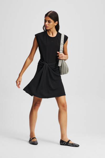 RUHA KARL LAGERFELD FABRIC MIX DRESS - Kép 4