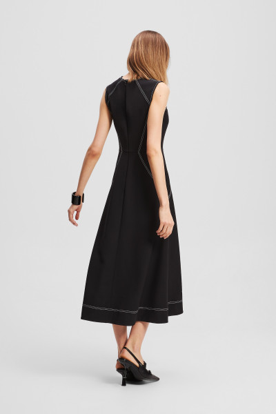 ŠATY KARL LAGERFELD CONTRAST STITCH DRESS - Fotografie č. 2