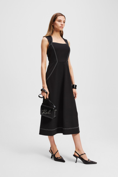 ŠATY KARL LAGERFELD CONTRAST STITCH DRESS - Fotografie č. 4